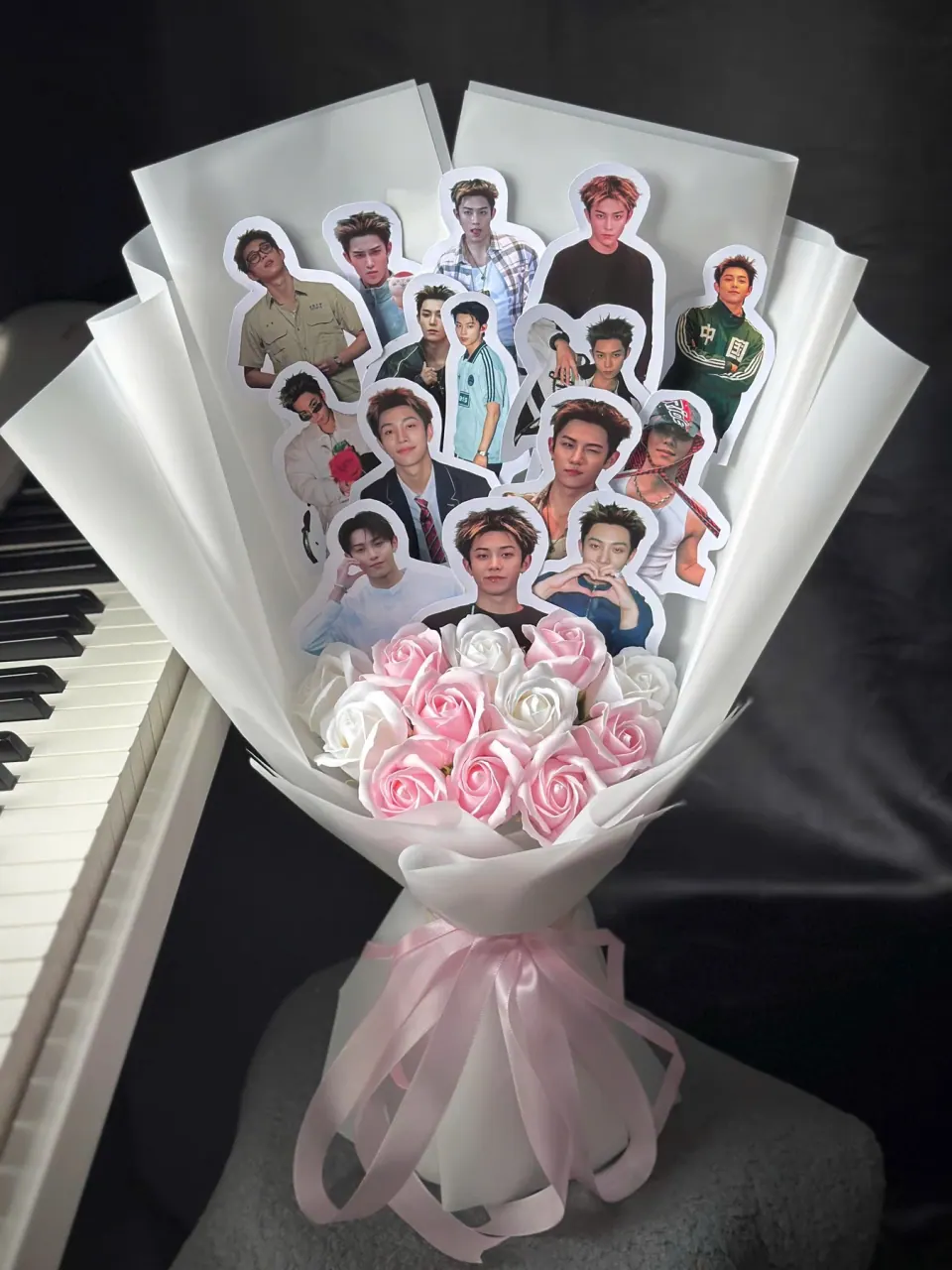 Idol Hồng Nhẹ — bó hoa tông hồng tại Mèo Trên Mây